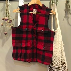Levi’s Red Buffalo Plaid wool vest, size medium